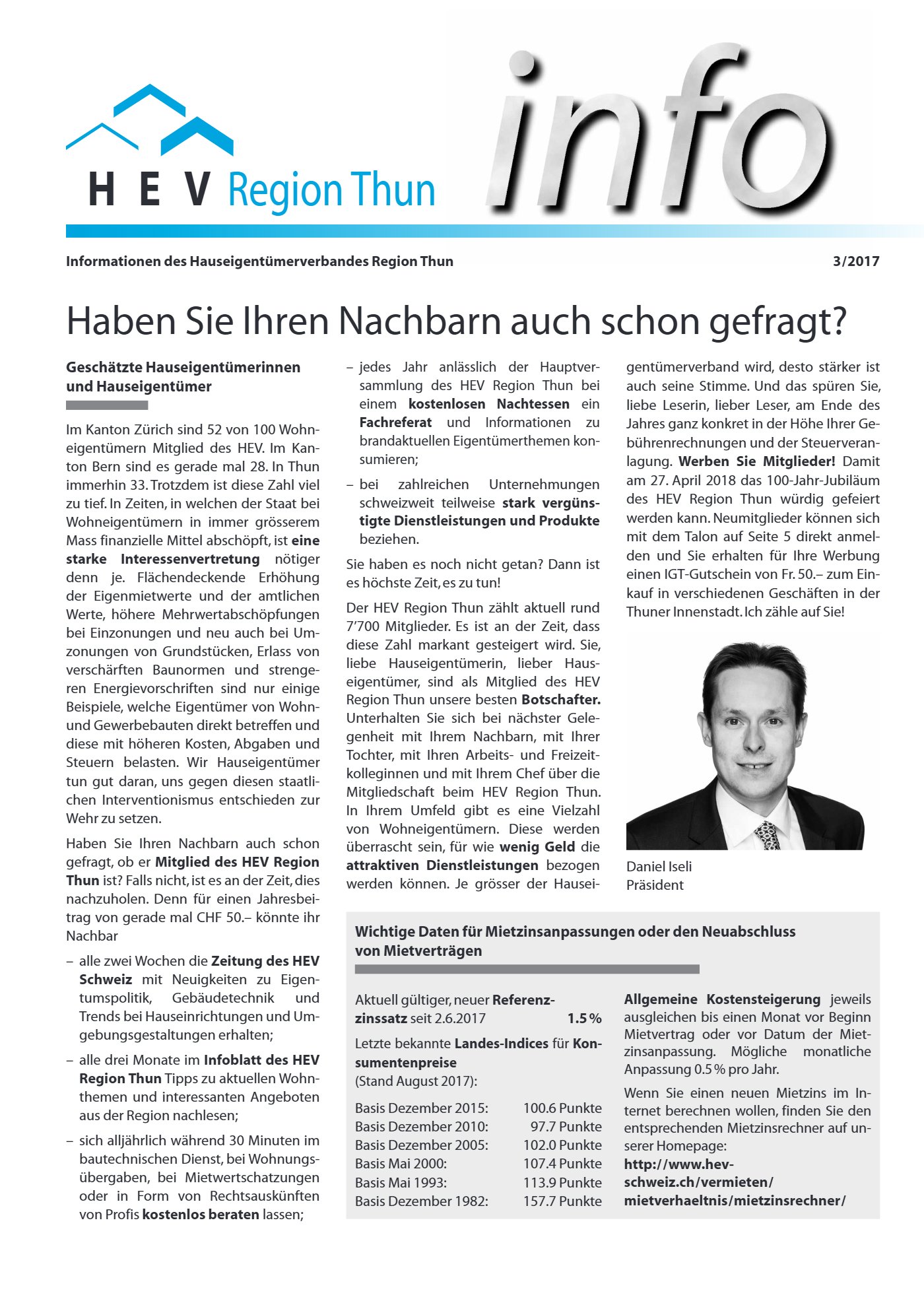 Titelseite HEV info 3 | 2017